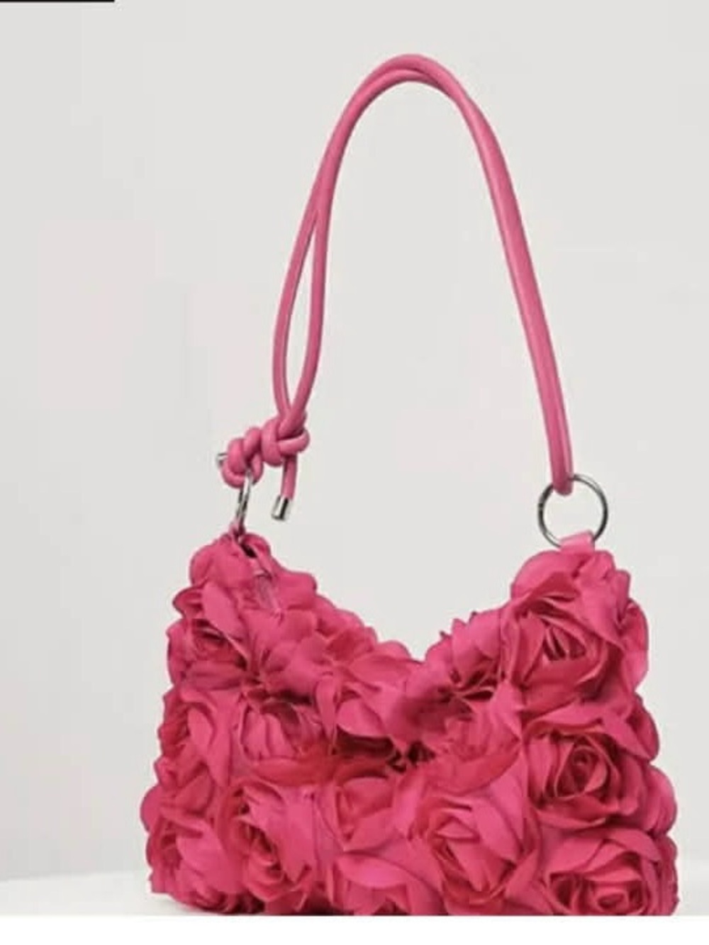 Women’s Floral Rosette Shoulder Bag - Pink